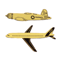 A 360 & Marines Aircraft Fridge Magnet - www.entertainmentstore.in