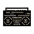 Boom Box Black Bookmarks - www.entertainmentstore.in