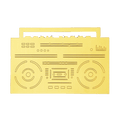 Boom Box Gold Bookmarks - www.entertainmentstore.in