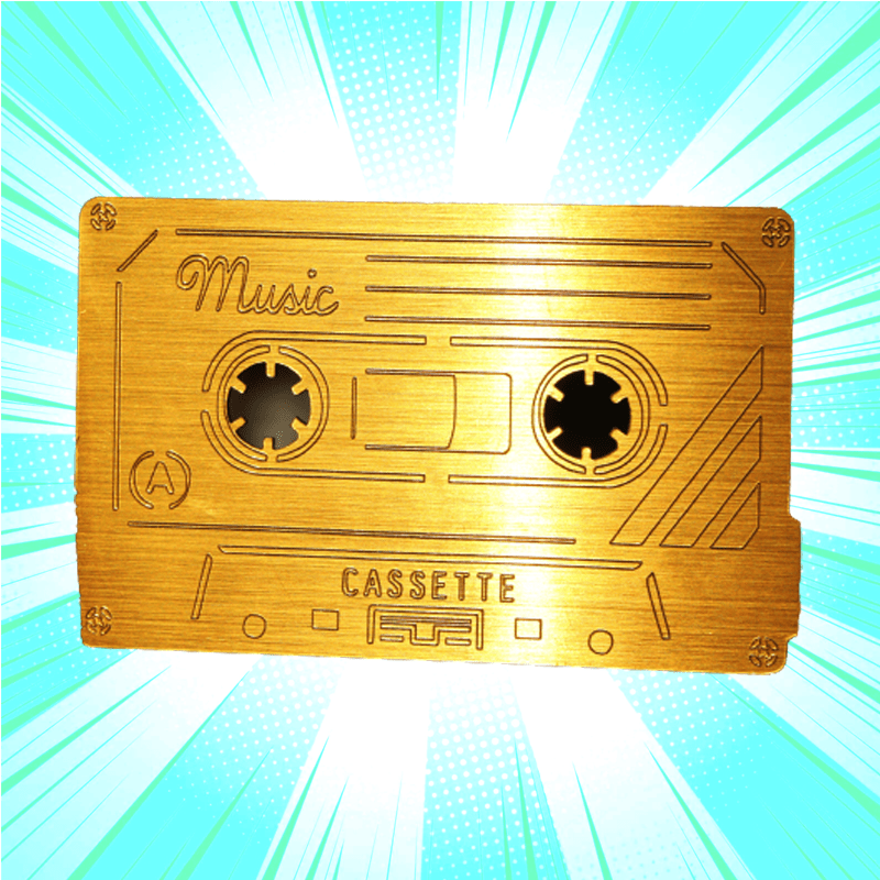 Music Cassette Use It As A Gold Bookmarks - www.entertainmentstore.in