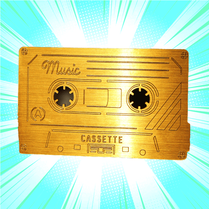 Music Cassette Use It As A Gold Bookmarks - www.entertainmentstore.in