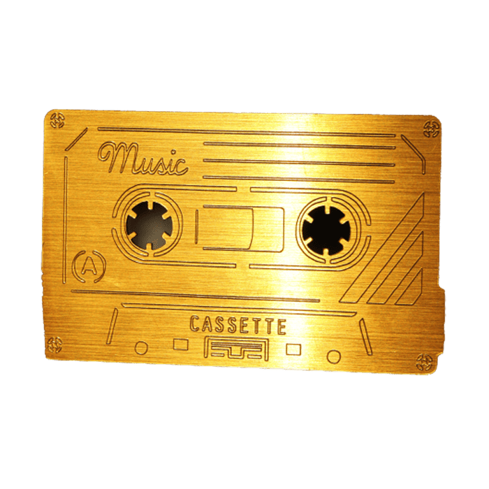 Music Cassette Use It As A Gold Bookmarks - www.entertainmentstore.in