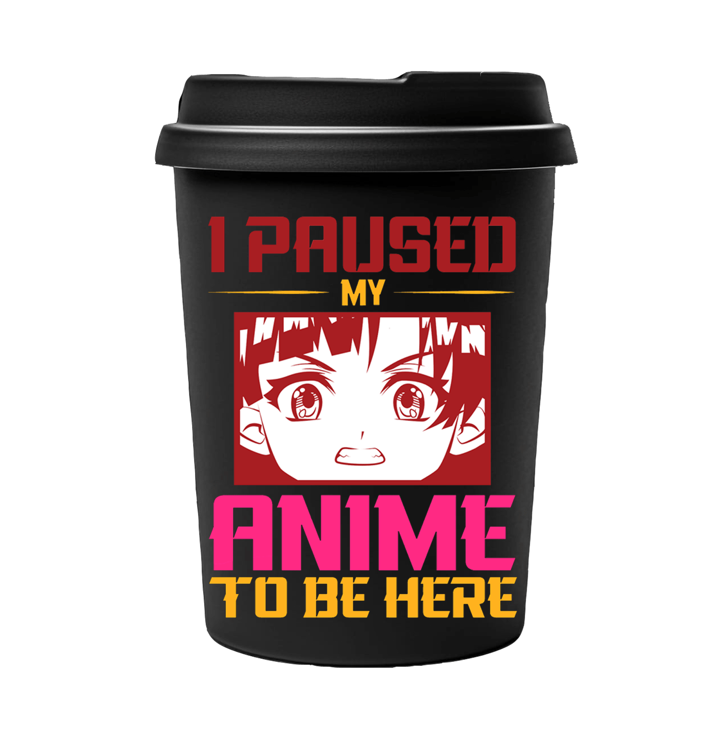 Anime I Paused Black Idea Cafe Suction Cup - www.entertainmentstore.in