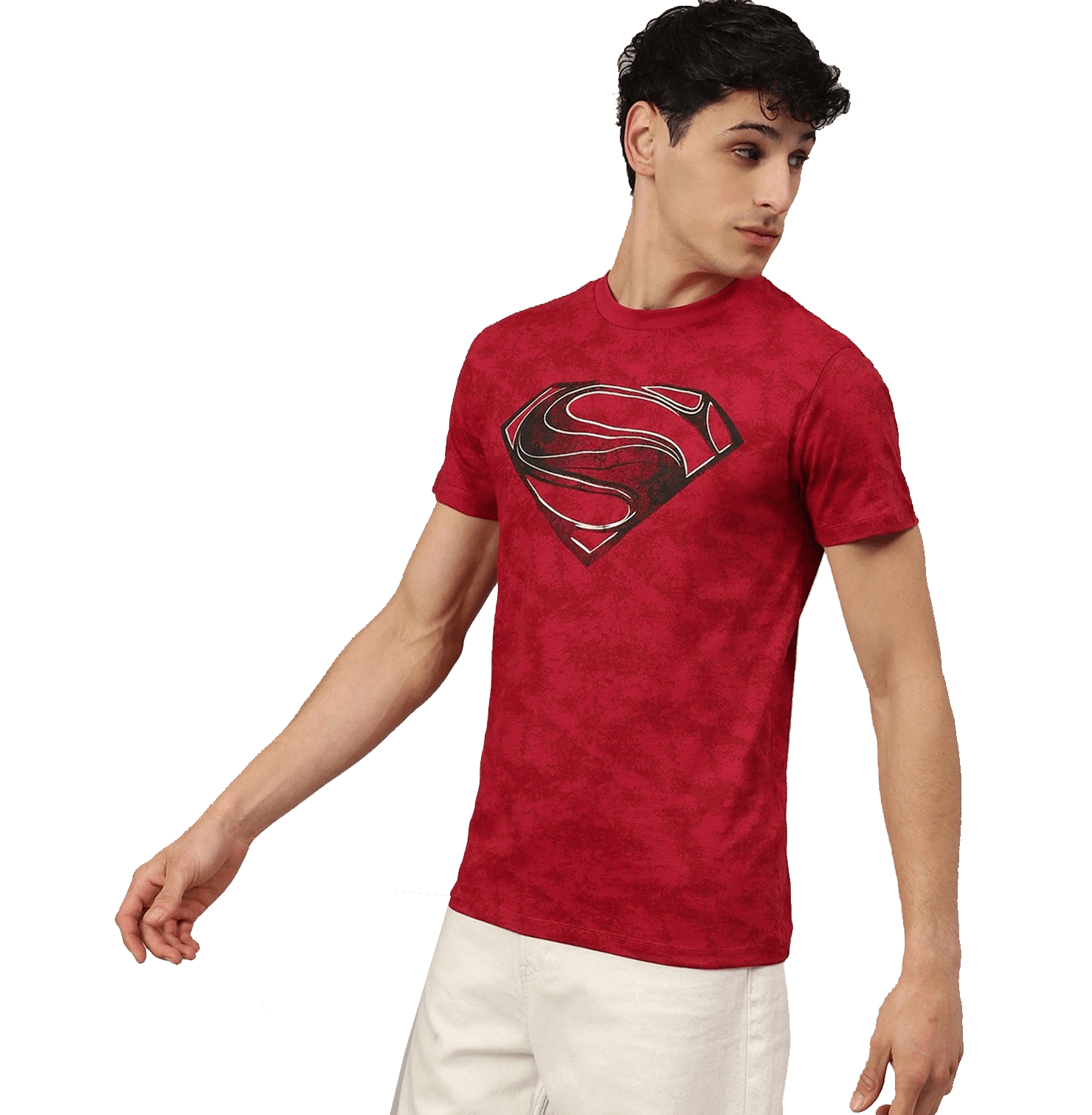 Superman 0210 Salsa Red T Shirt - www.entertainmentstore.in