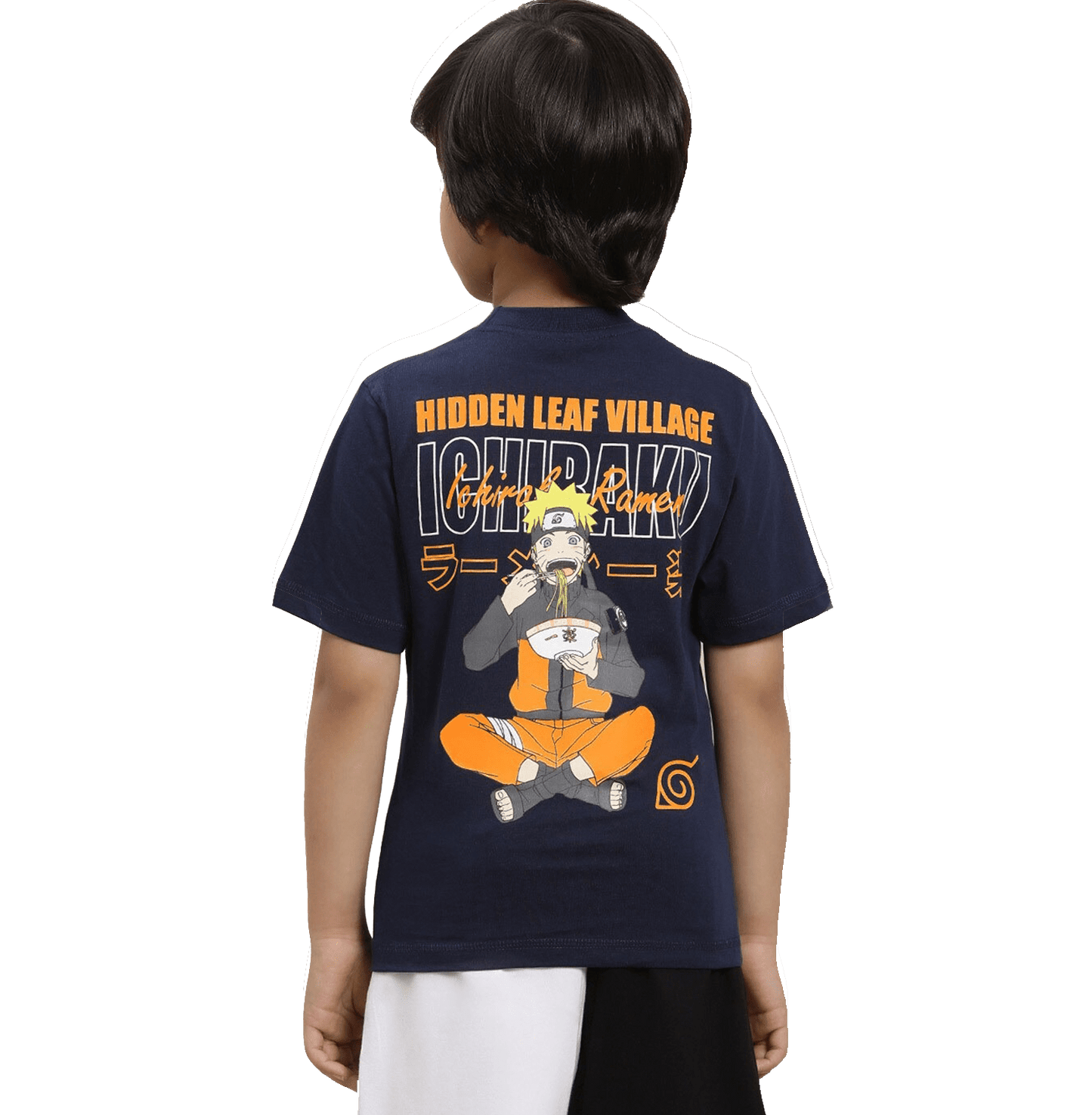 Naruto 649 Navy Peony Kids T Shirt - www.entertainmentstore.in