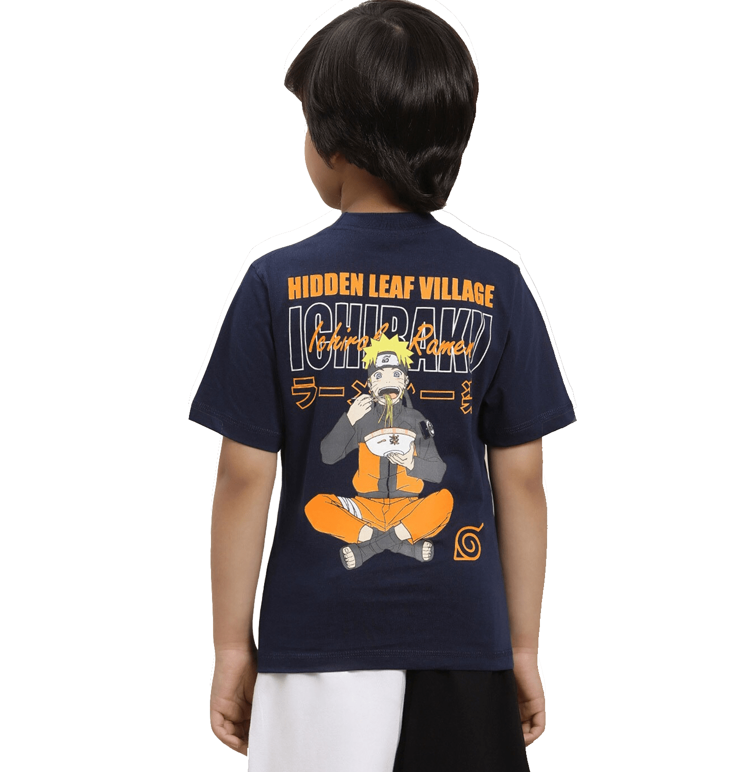 Naruto 649 Navy Peony Kids T Shirt - www.entertainmentstore.in