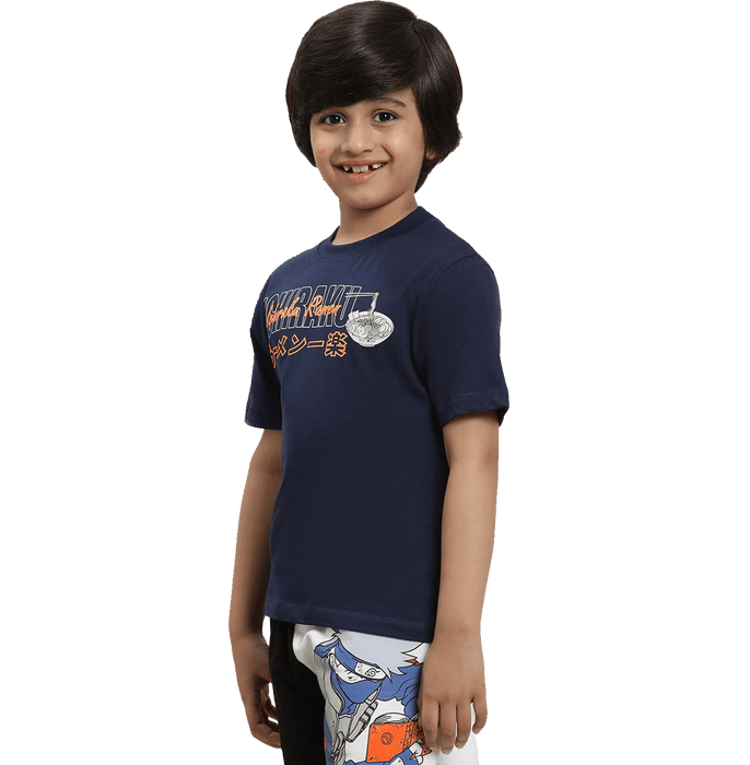 Naruto 649 Navy Peony Kids T Shirt - www.entertainmentstore.in