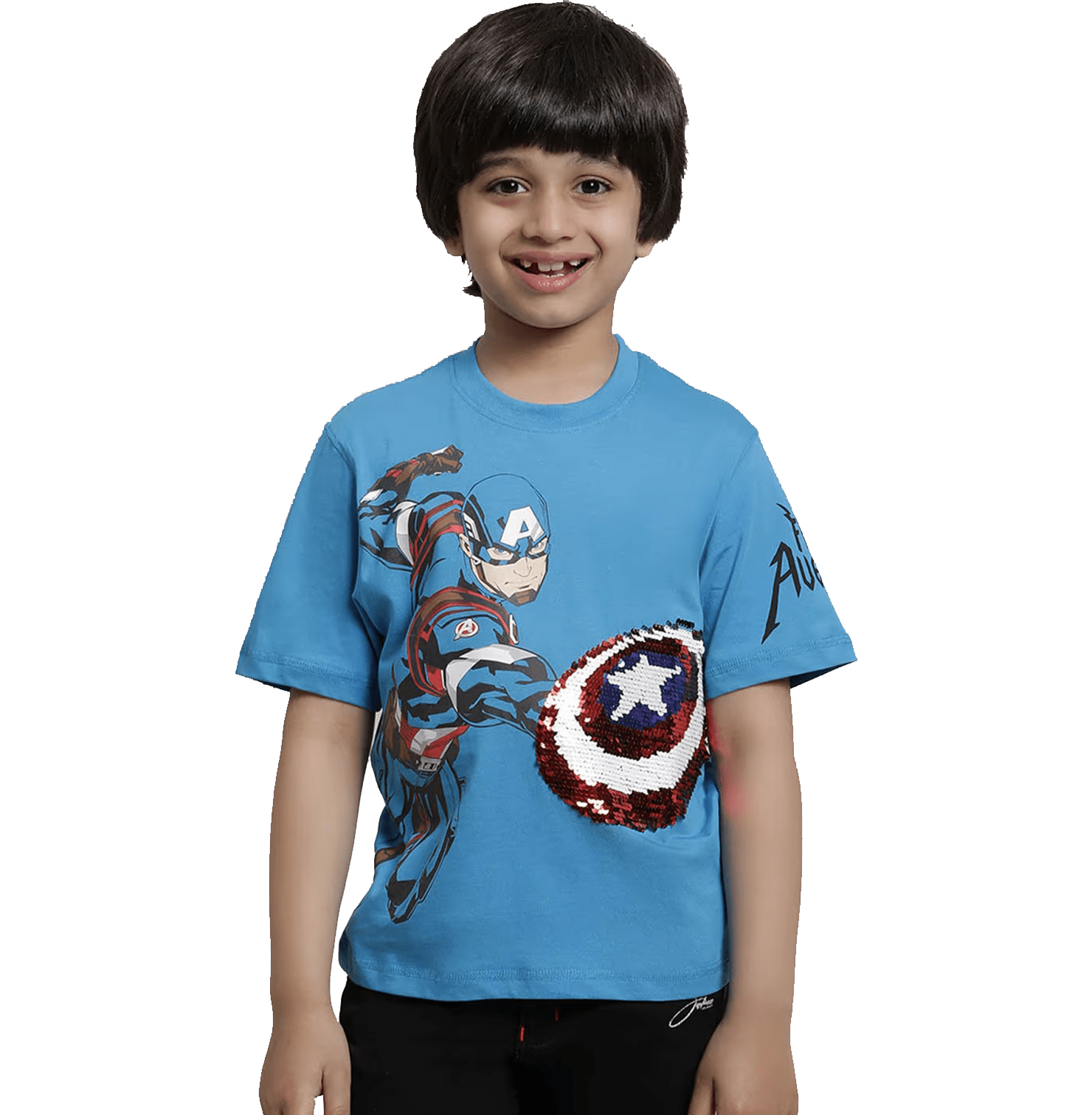 Captain America 955 Dresden Blue Kids Boys T Shirt - www.entertainmentstore.in