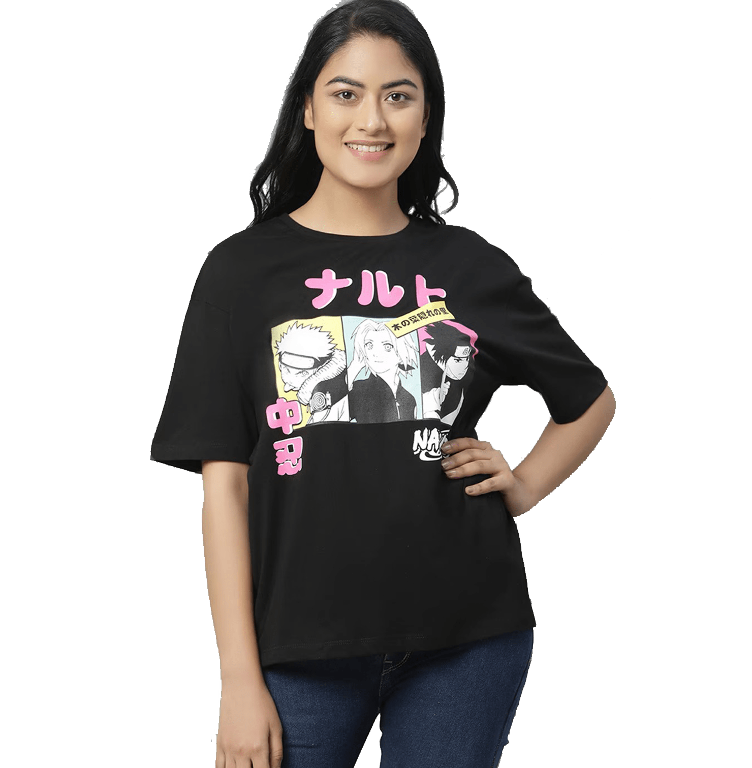 Naruto 1032 Black Women T Shirt - www.entertainmentstore.in