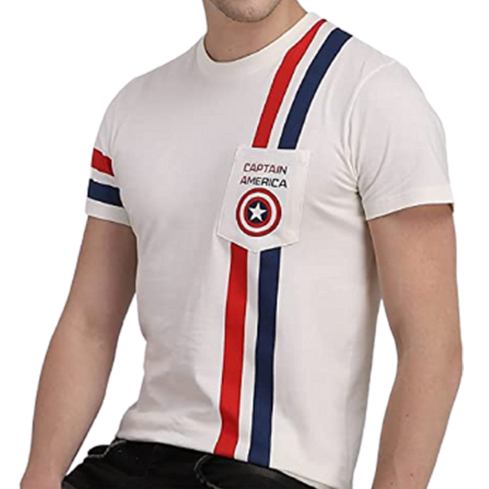 Captain America 954 White Mens T Shirt - www.entertainmentstore.in