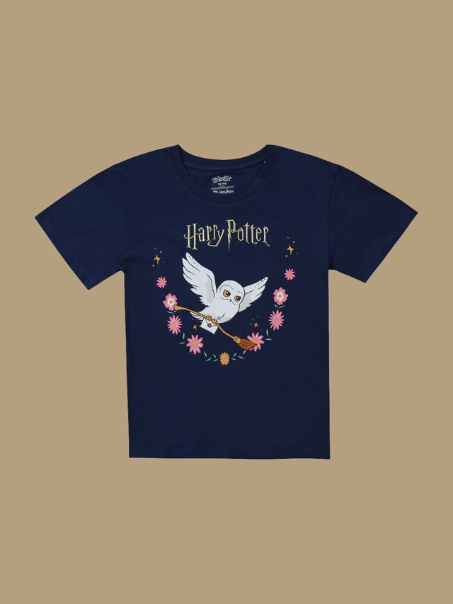 Harry Potter Navy Peony Kids T Shirt