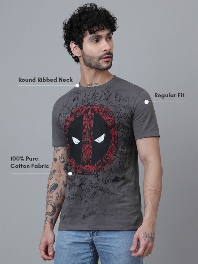 Deadpool Robust Grey T Shirt