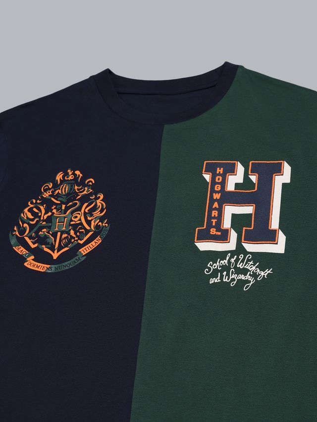 Hogwarts Sky Captain Navy - Primal Green T Shirt