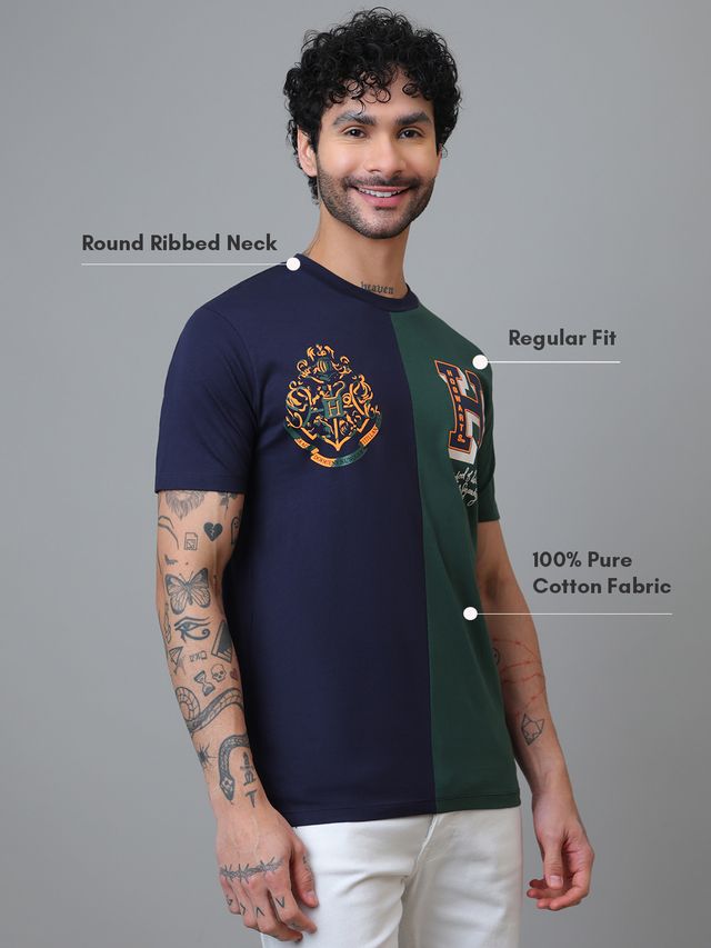 Hogwarts Sky Captain Navy - Primal Green T Shirt