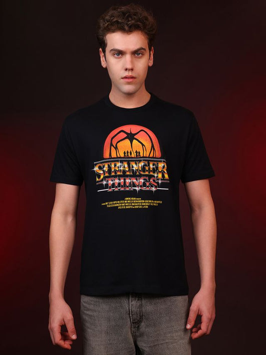 Stranger Things Hawkins  Black T Shirt