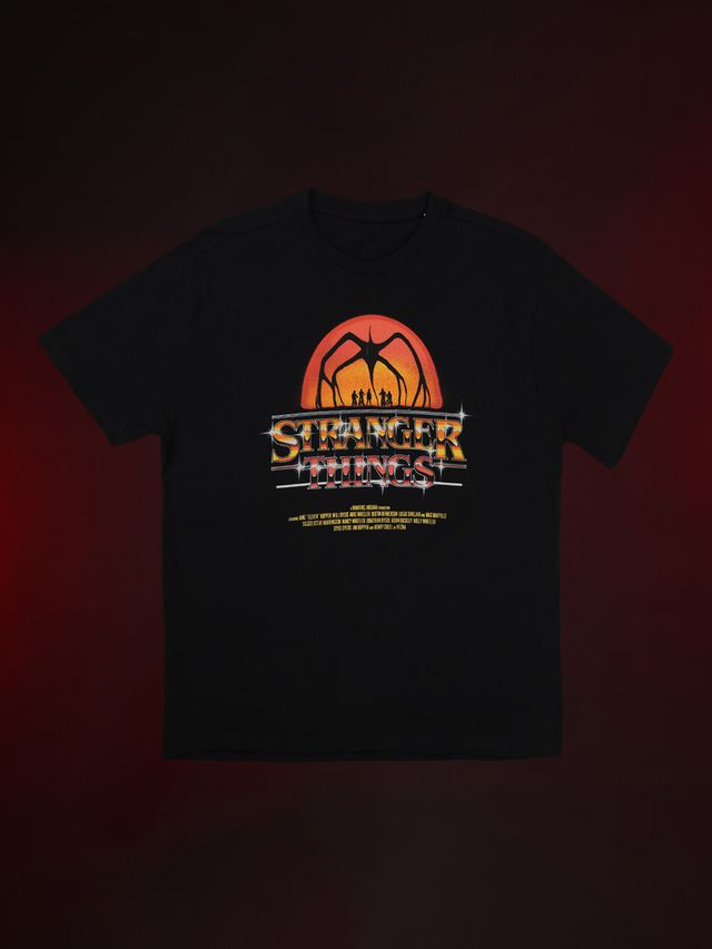 Stranger Things Hawkins  Black T Shirt