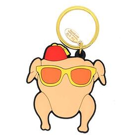 Friends Turkey with Sunglasses Rubber Keychain