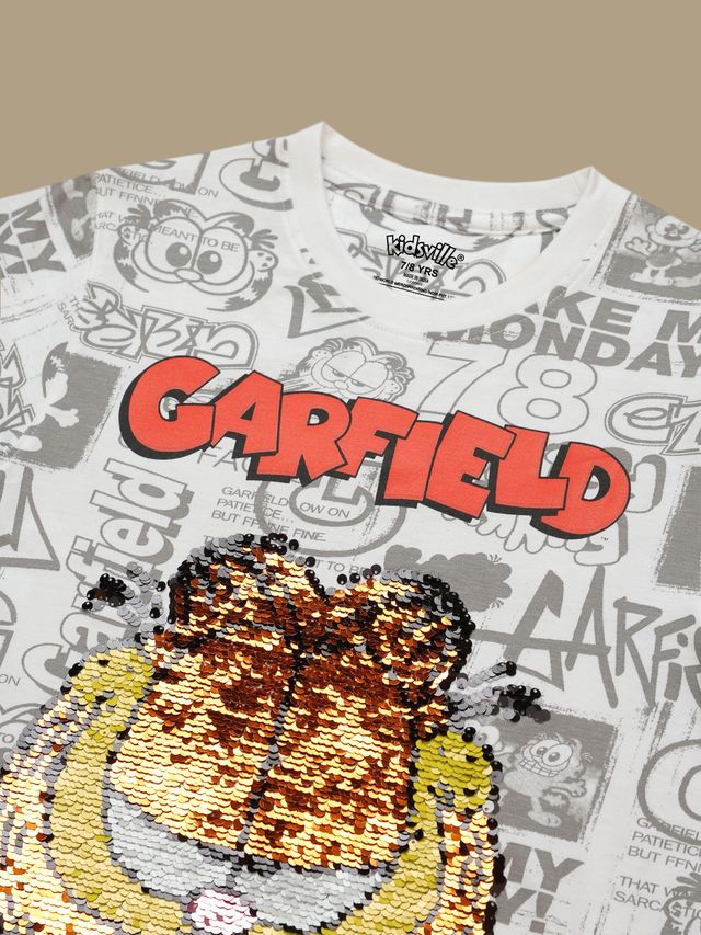 Garfield  Optic White Kids T Shirt