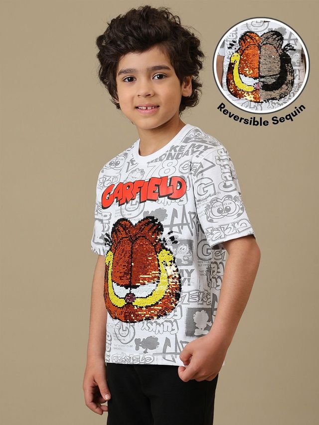 Garfield Optic White Kids T Shirt