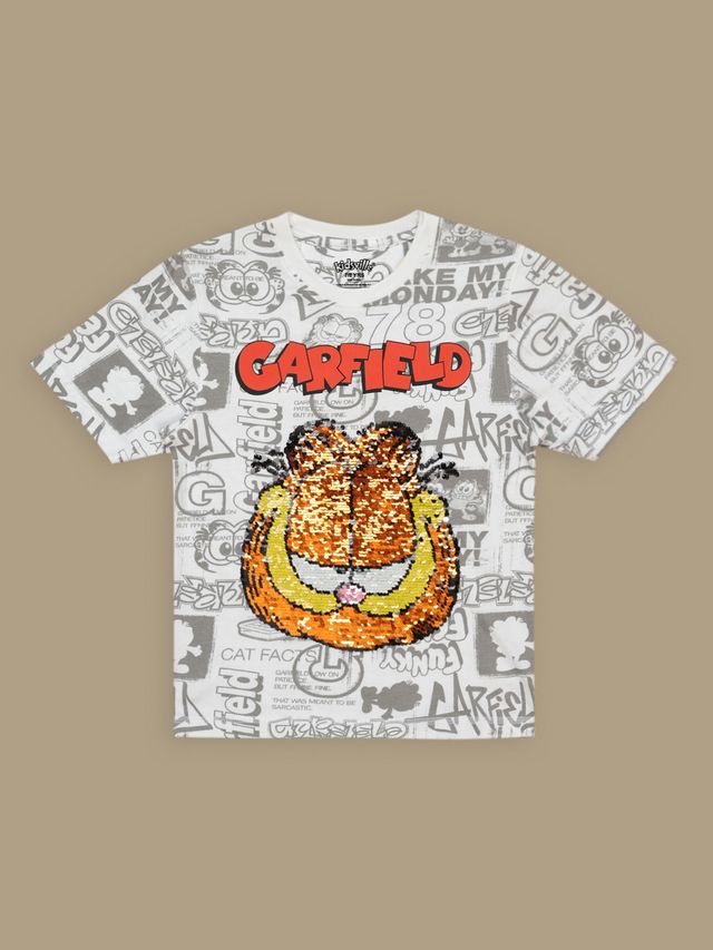 Garfield  Optic White Kids T Shirt