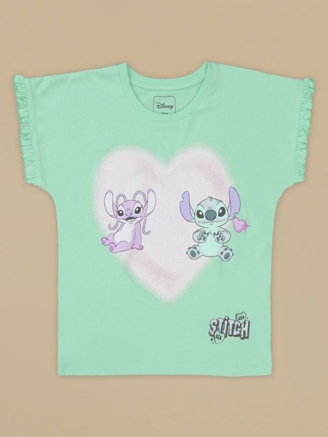 Lilo & Stitch  Green Kids T Shirt