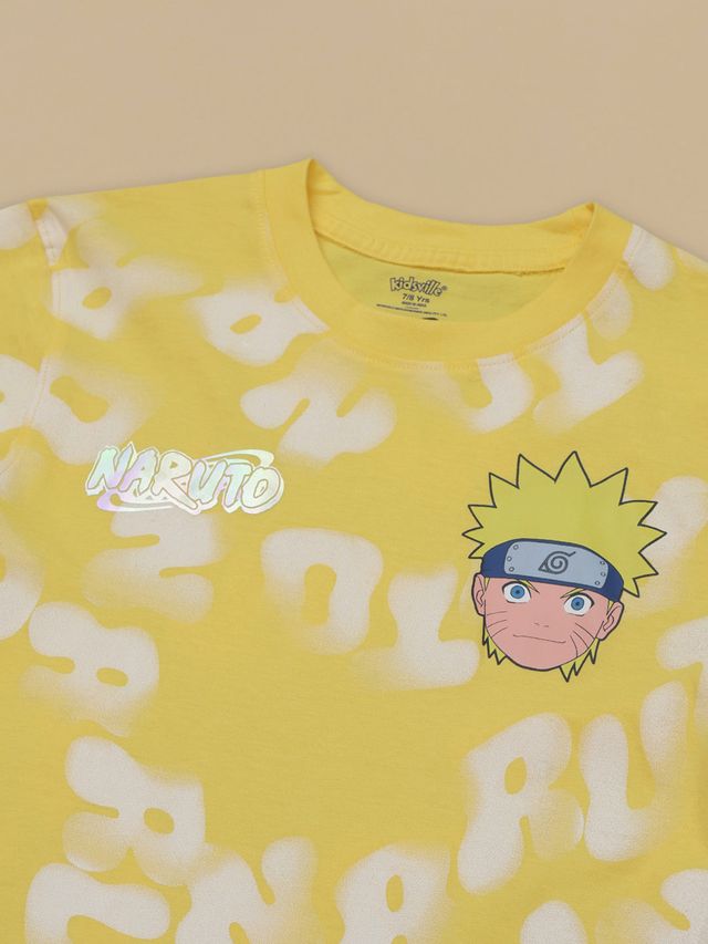 Naruto  Pollen Yellow Kids T Shirt