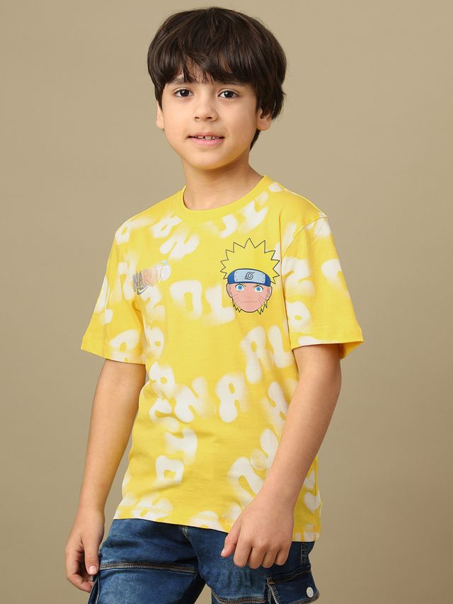 Naruto  Pollen Yellow Kids T Shirt