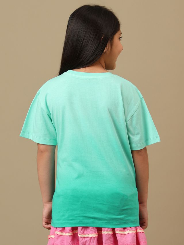 Disney Princess  Green Ombre Kids T Shirt