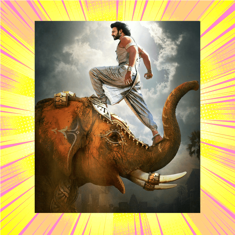 Baahubali On Elephant Poster - www.entertainmentstore.in