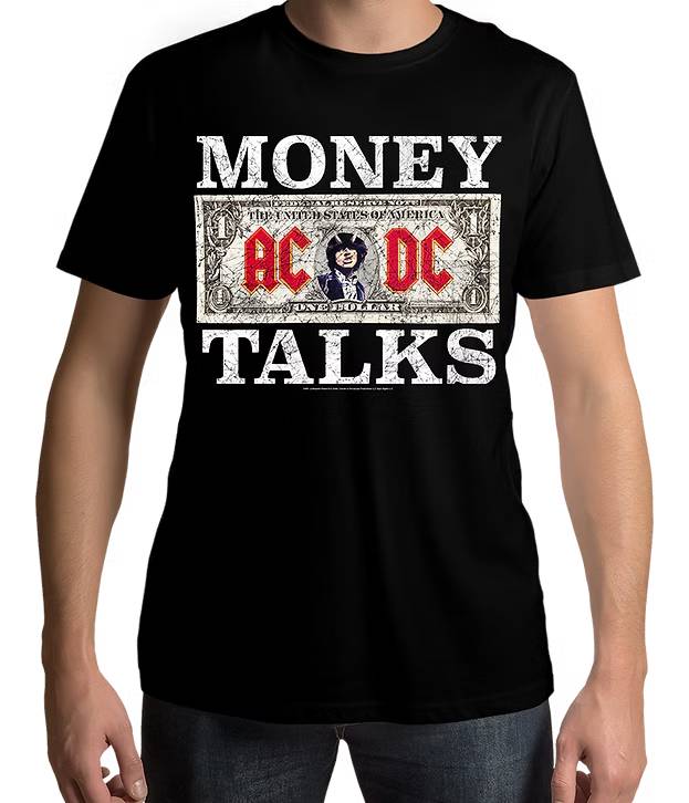 Ac DC Money Talks Black T Shirt