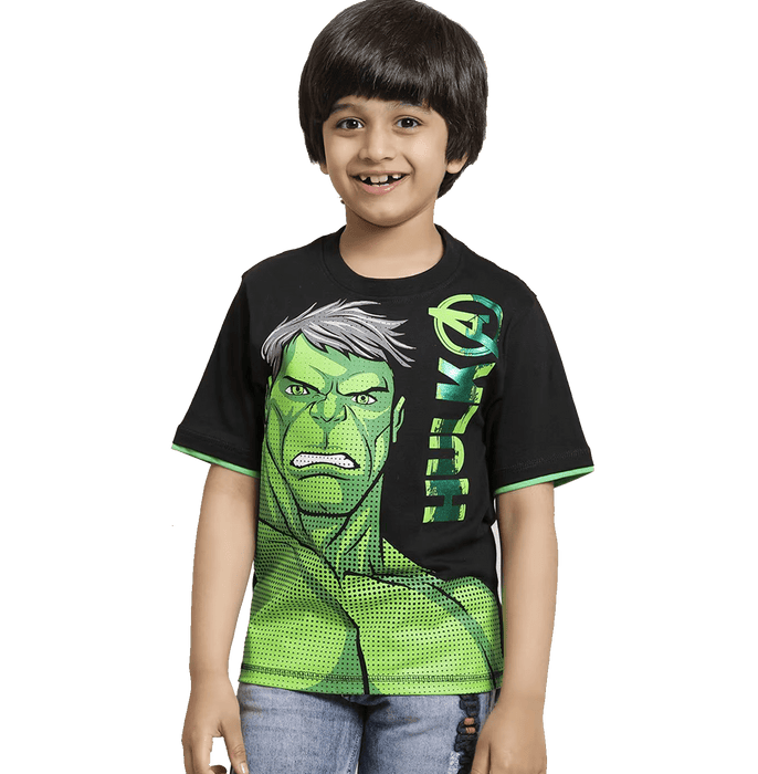 Hulk 1709 Black Kids Boys T Shirt - www.entertainmentstore.in