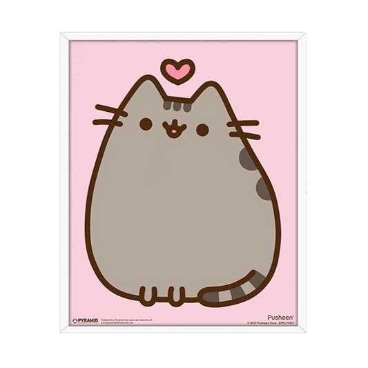 Pusheen Love White Frame 3D Lenticular Poster - www.entertainmentstore.in