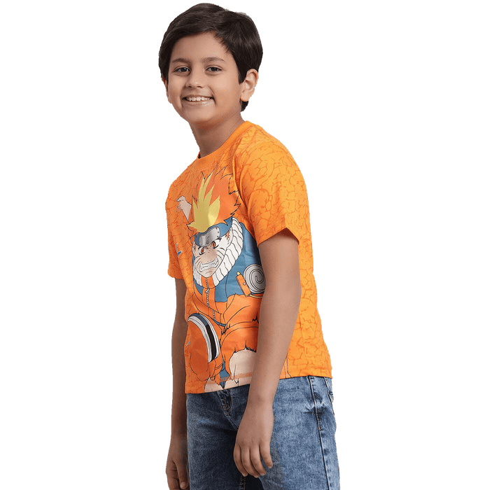 Naruto 713 Bright Marigold Kids Boys T Shirt - www.entertainmentstore.in