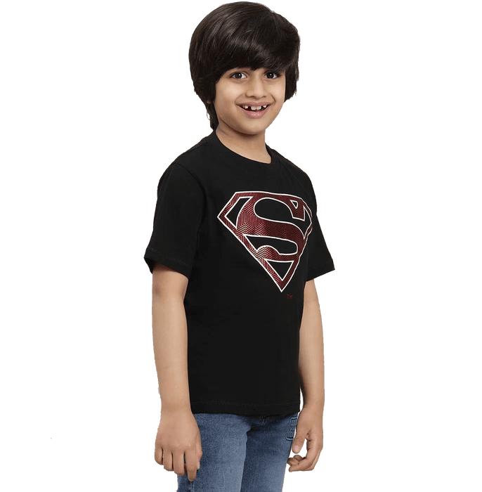 Superman 1705 Black Kids Boys T Shirt - www.entertainmentstore.in