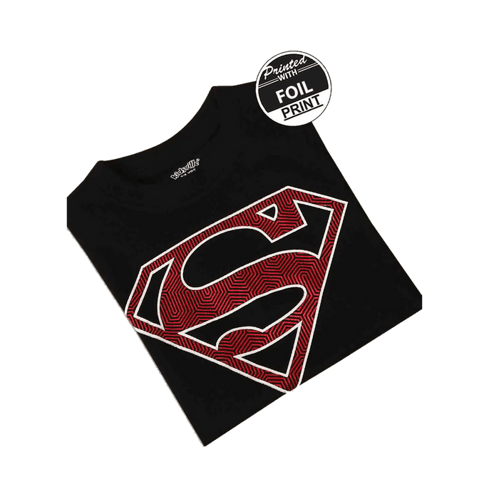 Superman 1705 Black Kids Boys T Shirt - www.entertainmentstore.in