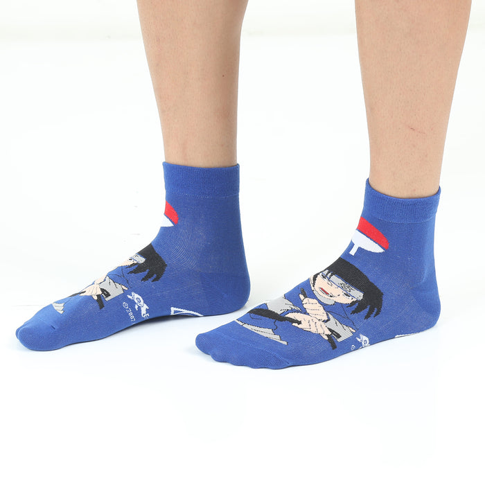 Naruto Orange Sun And Blue Ball Ankle Length Socks