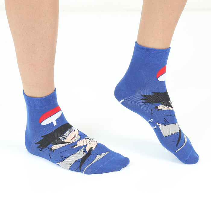 Naruto Orange Sun And Blue Ball Ankle Length Socks