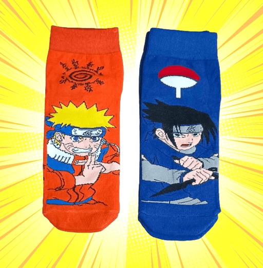 Naruto Orange Sun And Blue Ball Ankle Length Socks - www.entertainmentstore.in