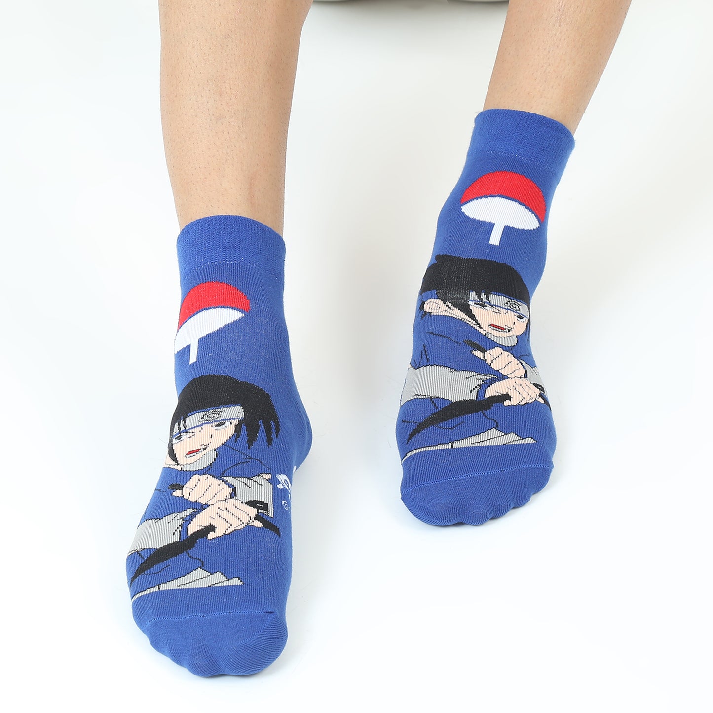 Naruto Orange Sun And Blue Ball Ankle Length Socks