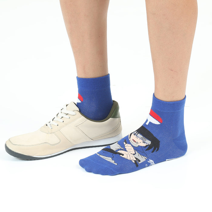 Naruto Orange Sun And Blue Ball Ankle Length Socks