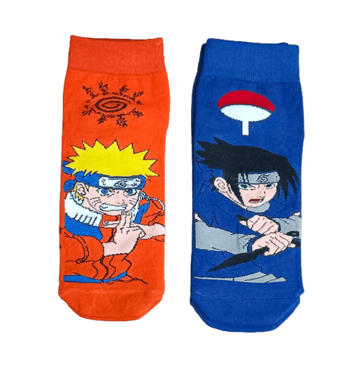 Naruto Orange Sun And Blue Ball Ankle Length Socks - www.entertainmentstore.in