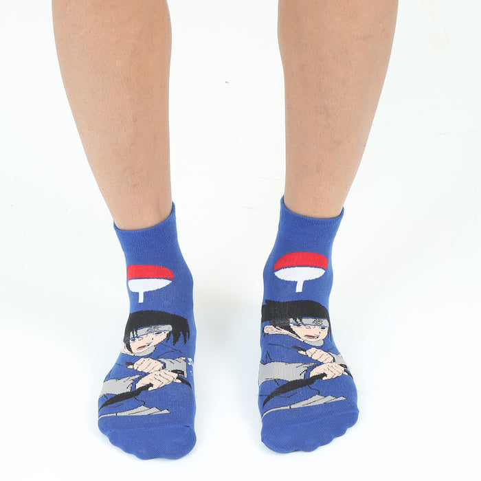 Naruto Orange Sun And Blue Ball Ankle Length Socks