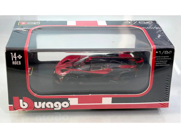Bugatti Bolide Red 1:64 Bburago Licensed Diecast Scale Model Car