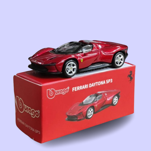 Red Race & Play Ferrari Daytona Sp3 1:64 Scale Die-Cast Car