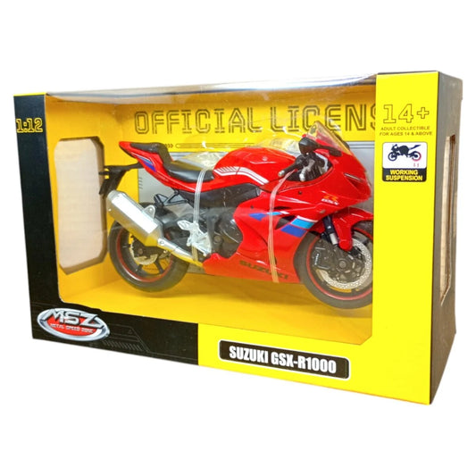MSZ Die-cast model SUZUKI GSR-R1000, scale 1:12 Vehicle