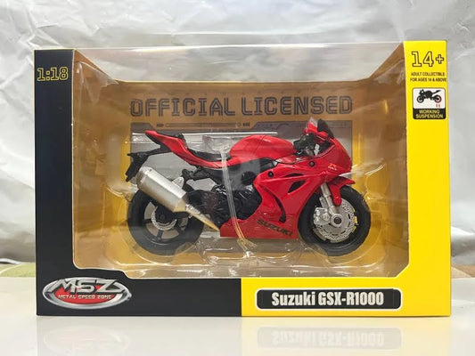 MSZ: Suzuki GSX-R1000 -Red-Die-Cast Scale Model (Scale 1:18)