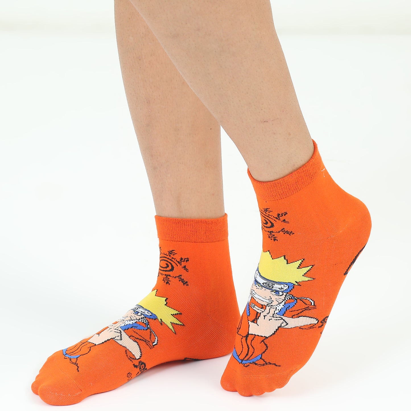 Naruto Orange Sun And Blue Ball Ankle Length Socks