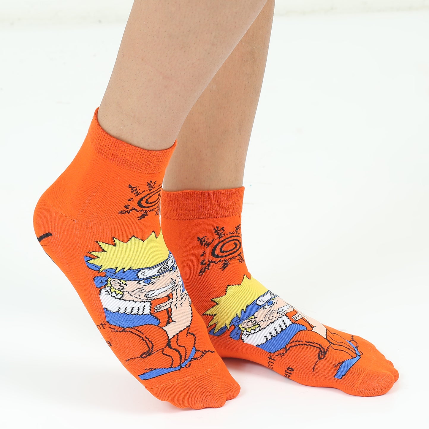 Naruto Orange Sun And Blue Ball Ankle Length Socks