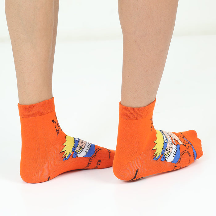 Naruto Orange Sun And Blue Ball Ankle Length Socks