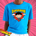 Superman Cyan Cotton Kids T Shirt - www.entertainmentstore.in